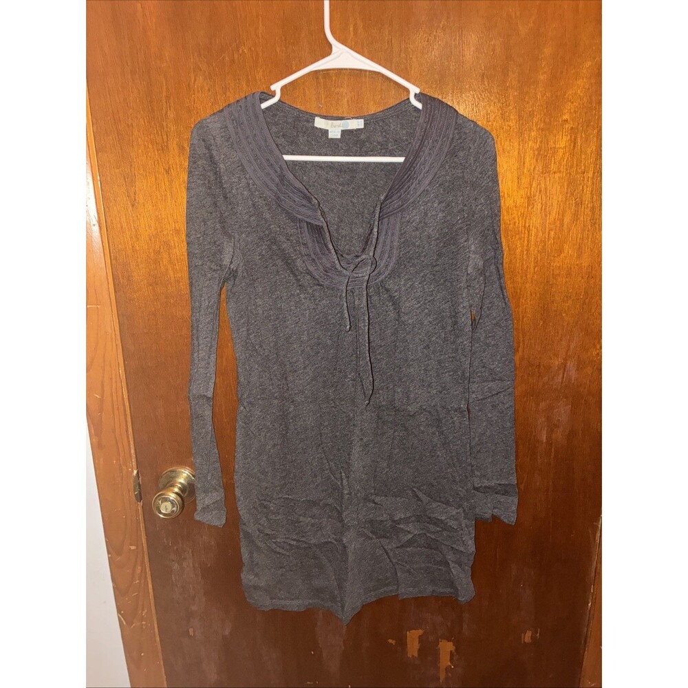 Boden Women’s Gray Long Sleeve V-Neck Shirt Size 8 Office